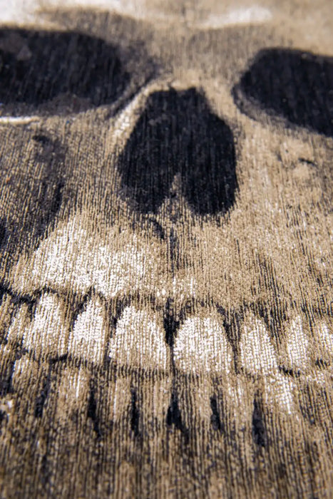 Louis de Poortere pop by louis 9391 momento mori funny bones Grey, Cream Living Room Flat Weave Rug.