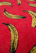 Louis de Poortere pop by louis 9392 banana miami red Yellow, Multicoloured, Red Living Room Flat Weave Rug.