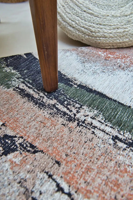 Louis de Poortere fresque 9393 fresque indian rice Multicoloured, Cream Living Room  Rug.