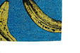 Louis de Poortere pop by louis 9394 banana california blue Blue, Yellow, Multicoloured Living Room Flat Weave Rug.