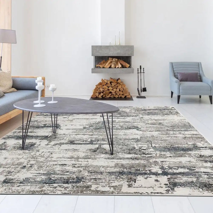Likewise Matting toyko abstract blue Blue Living Room Geometric Rug.