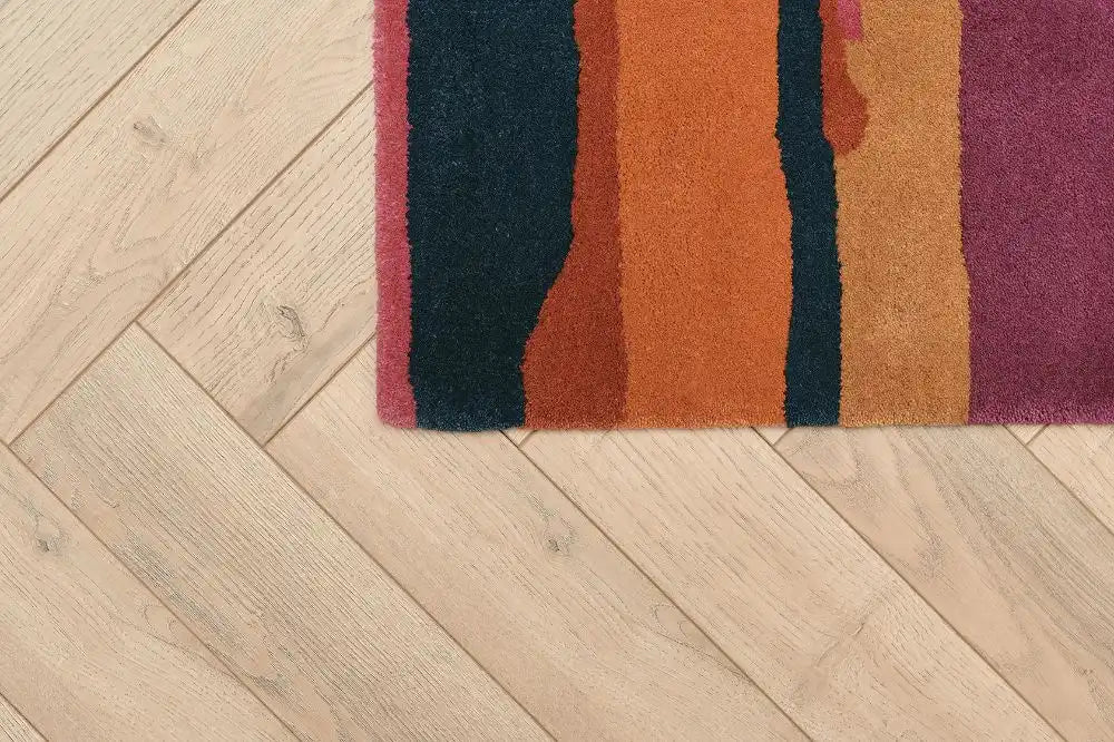 Woven Edge Runners ABSTRACT Red/Multi Multicoloured, Red Rug ...
