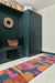 Woven Edge woven edge runners abstract red multi Multicoloured, Red Living Room Wool Rug.