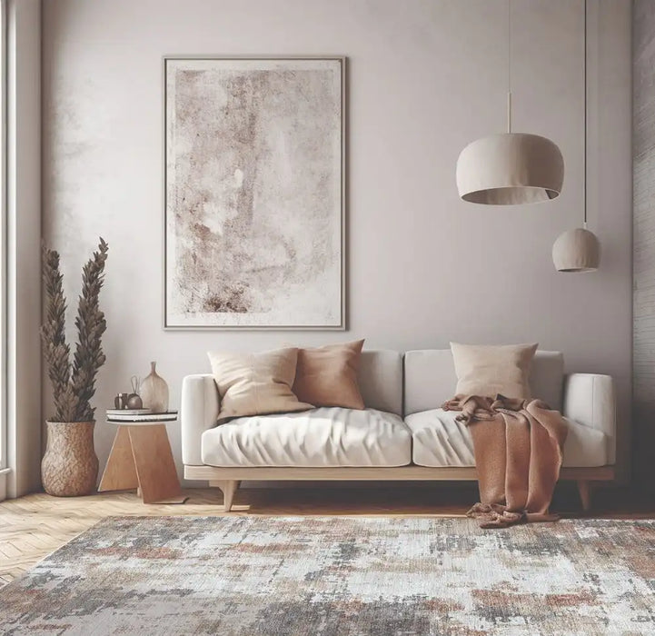 Tokyo Abstract Rust Beige, Orange Rug — RugsDirect Online