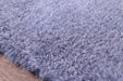 HMC tipped luxe fur air force blue Blue Living Room Shaggy Rug.