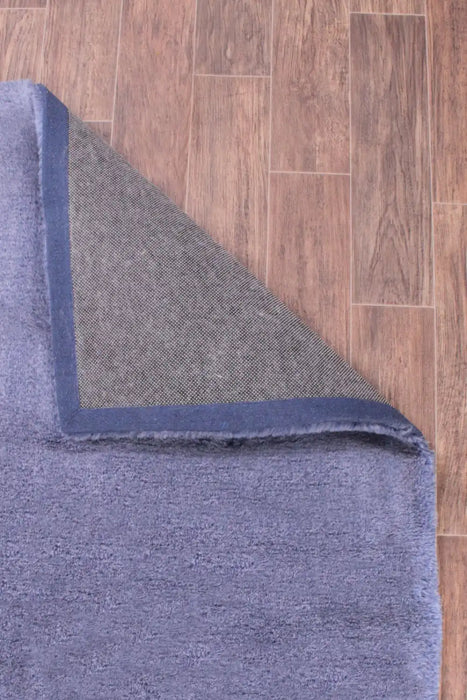 HMC tipped luxe fur air force blue Blue Living Room Shaggy Rug.