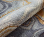 Concept Looms amara ama107 blue bronze Grey, Ivory, Orange Living Room  Rug.