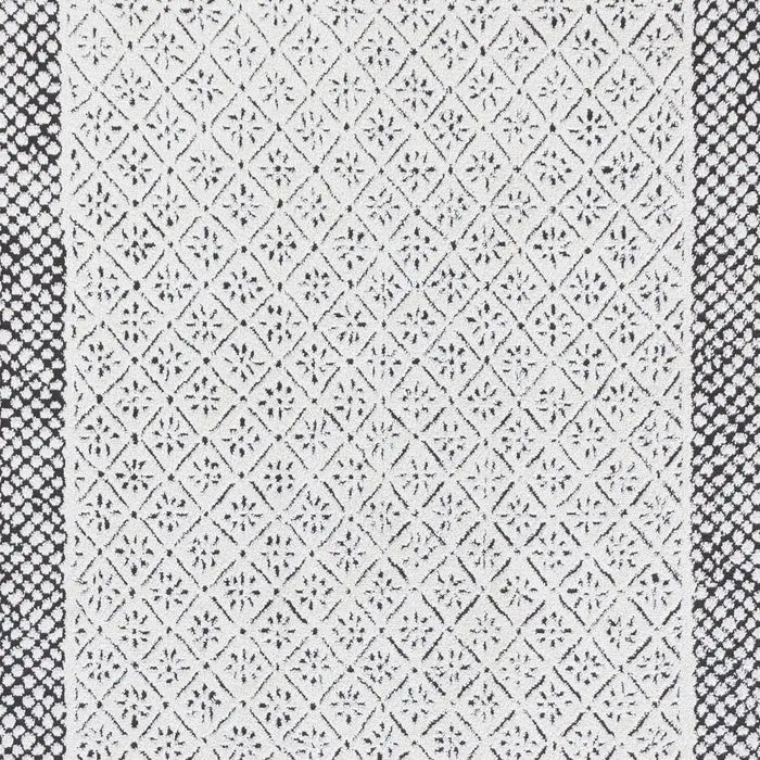 Surya feu ambre 2301 white Black, Ivory Living Room  Rug.