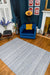 Woven Edge reverie anthracite mediterranean blue Blue Living Room  Rug.