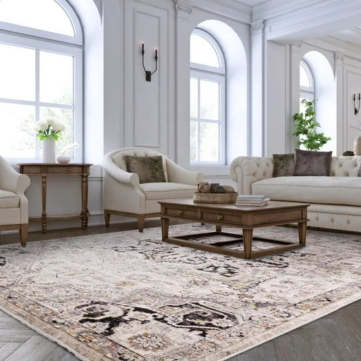 Asiatic sovereign antique medallion 002 Grey Living Room Flat Weave Rug.