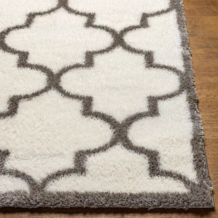 Surya marina arabella 2314 cream Grey, Cream Living Room Shaggy Rug.