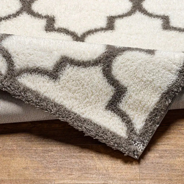 Surya marina arabella 2314 cream Grey, Cream Living Room Shaggy Rug.