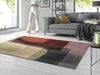 Wash + Dry decor arcadia Multicoloured, Red Living Room Washable Rug.