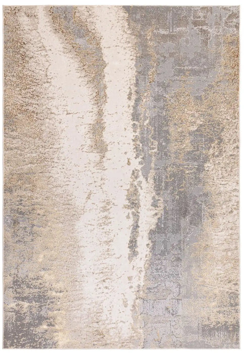 Asiatic aurora au24 cliff Grey, Beige Living Room  Rug.