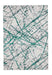 Think Rugs artemis b8403a green silver Green, Grey Living Room Geometric Rug.