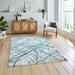 Think Rugs artemis b8403a green silver Green, Grey Living Room Geometric Rug.