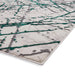 Think Rugs artemis b8403a green silver Green, Grey Living Room Geometric Rug.