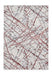Think Rugs artemis b8403a pink silver Grey, Pink Living Room Geometric Rug.
