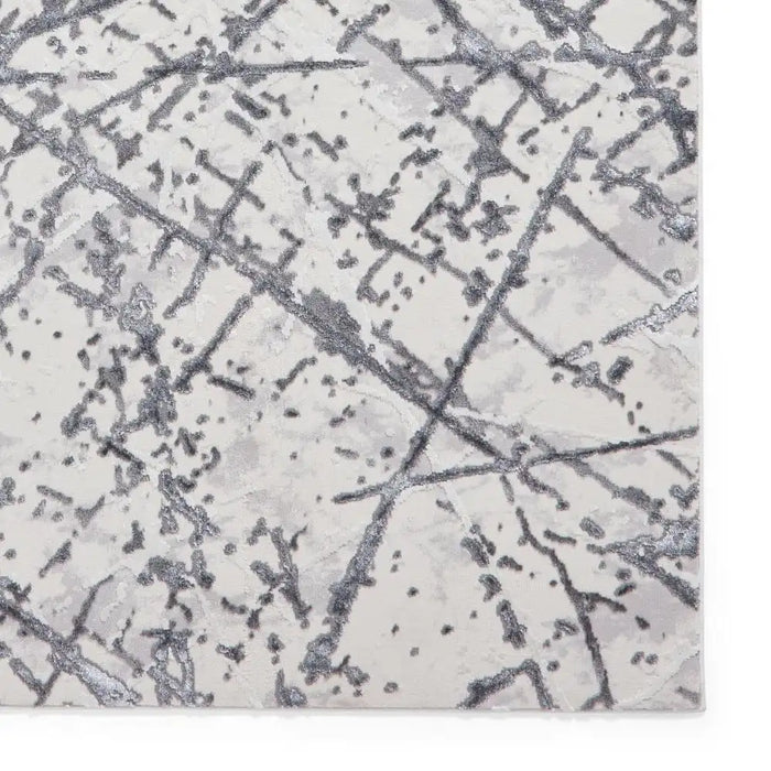 Think Rugs artemis b8403a silver Grey Living Room Geometric Rug.
