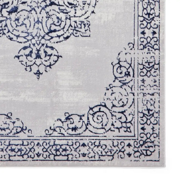 Think Rugs artemis b9076a blue silver Blue, Grey Living Room Geometric Rug.