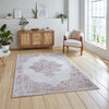 Think Rugs artemis b9076a rose silver Grey, Pink Living Room Geometric Rug.
