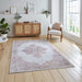Think Rugs artemis b9076a rose silver Grey, Pink Living Room Geometric Rug.