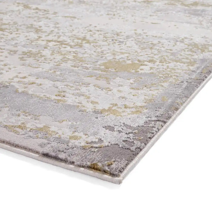 Think Rugs artemis b9289a gold Grey, Yellow Living Room Geometric Rug.