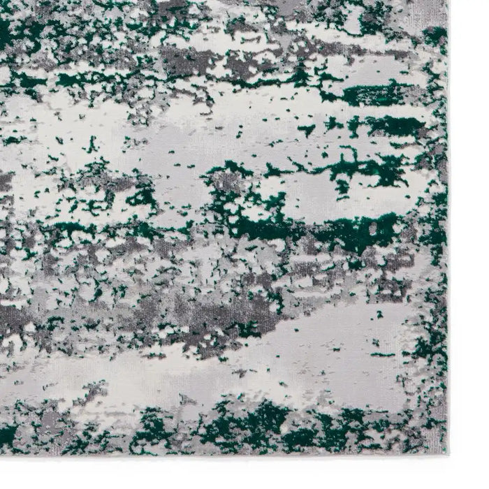 Think Rugs artemis b9289a green Green, Grey Living Room Geometric Rug.