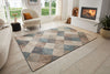 Hanse Home terrain bakke cream multi Blue, Multicoloured, Cream Living Room Moroccan Rug.