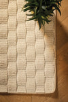 Origins sculptured washable basket weave ivory Ivory Living Room Striped Rug.