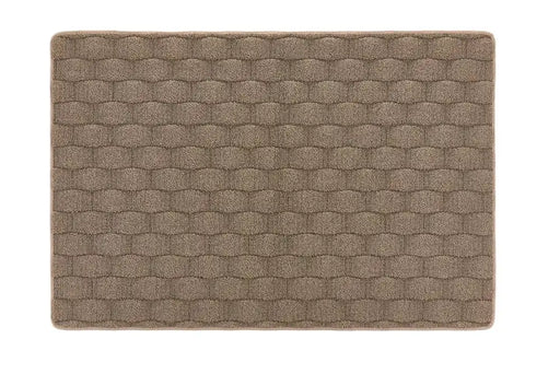 Origins sculptured washable basket weave mink Brown Living Room Striped Rug.