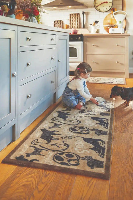 Hug Rug hug rug pet battersea pet 95 Beige, Multicoloured Kitchen  Doormat Rug.