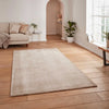 Think Rugs cove beige Beige Living Room Shaggy Rug.