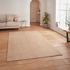 Think Rugs kara washable beige Beige Living Room Shaggy Rug.