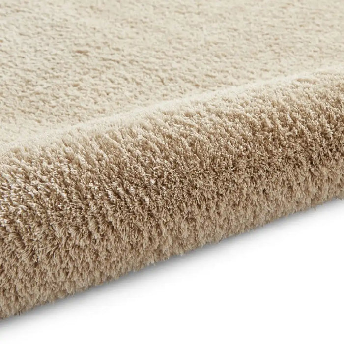 Think Rugs kara washable beige Beige Living Room Shaggy Rug.