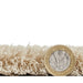 Think Rugs kara washable beige Beige Living Room Shaggy Rug.