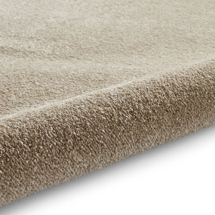 Think Rugs cove beige Beige Living Room Shaggy Rug.