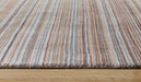 Origins fine stripe beige Beige Living Room Wool Rug.