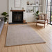 Think Rugs bali beige Beige Living Room Shaggy Rug.