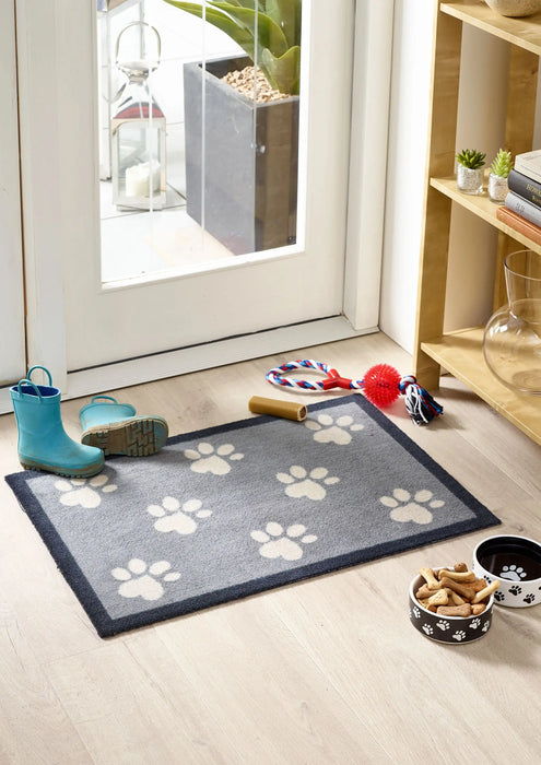 My Mats howler and scratch big paw 1 Grey Outdoor  Washable Rug.
