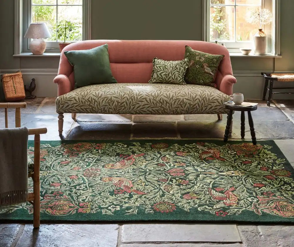 Morris & Co Bird Tump Green 128307 Rugs - Buy Bird Tump Green 128307 ...