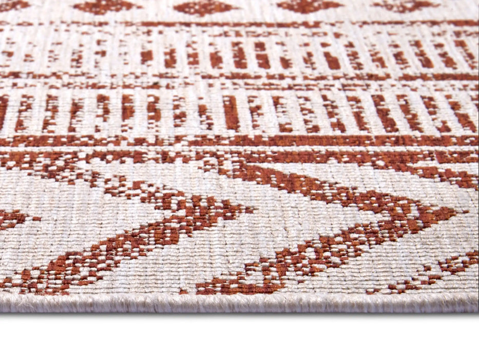 NorthRugs twin supreme biri cayenne Orange Living Room Striped Rug.