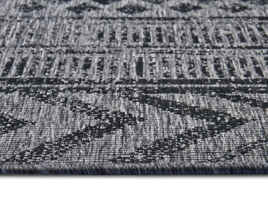 NorthRugs twin supreme biri night silver Grey Living Room Striped Rug.