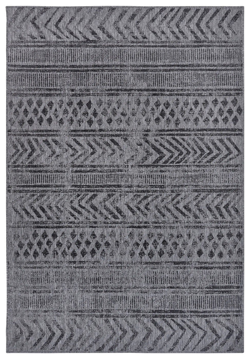 NorthRugs twin supreme biri night silver Grey Living Room Striped Rug.