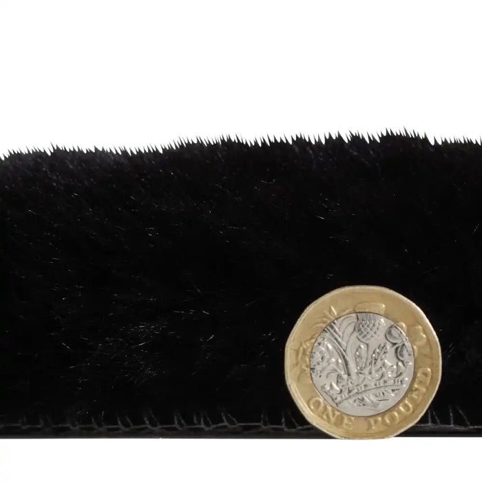 Think Rugs super teddy sheepskin black Black Living Room Shaggy Rug.