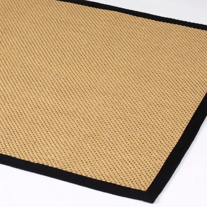 Esselle urmston sisal jute tiger eye black border Beige Living Room Natural Fibre Rug.