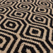 Asiatic global black mosaic Black Living Room Natural Fibre Rug.