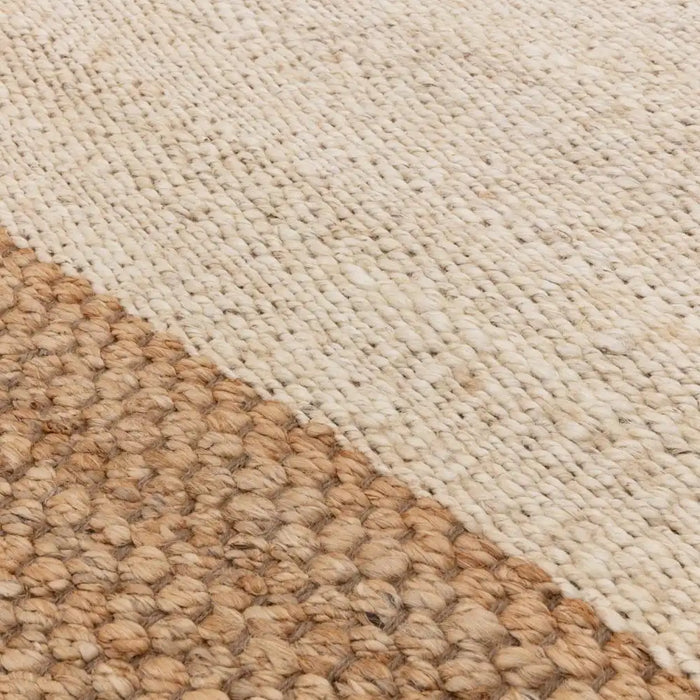 Asiatic cedar bleach natural Beige Living Room Natural Fibre Rug.