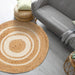 Esselle altrincham reverseable bleached jute Beige Living Room Natural Fibre Rug.