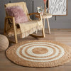 Esselle altrincham reverseable bleached jute Beige Living Room Natural Fibre Rug.